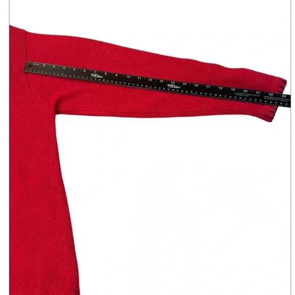Vintage Lemon Grass ladies’ size XL Red Christmas Cardigan - Picture 8 of 9